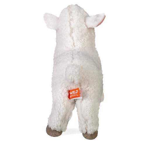 Wild Republic Cuddlekins Mini Lamm, Stofftier, Baby-Geschenk für Mädchen und Jungen, Kinder Plüschtier, Kuscheltier Für Babys, Spielzeug aus Recyclingmaterial, 20 cm, White
