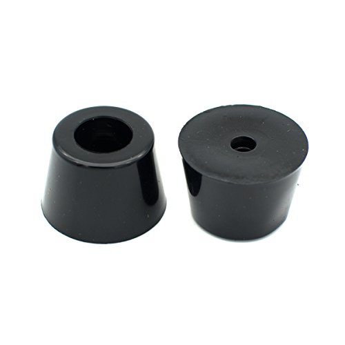 Black Round Rubber Feet With Steel Washer Inside Pack Of 10 (D36X28Xh25Mm) #TOP8