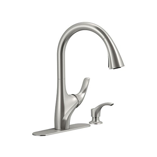 Hot Deals Kohler K-R18594-SD-VS Trielle Kitchen Sink Faucet, Vibrant Stainless