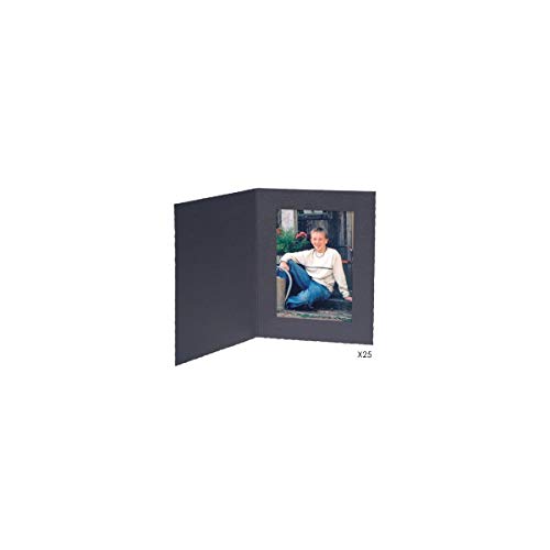 Black Portrait Folder: Plain Border for 8