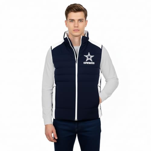 Opiniones y reviews de Caballero Logo , listamos los 10 mejores. 41 NFL Chaleco para Hombre, Bolsas Laterales con Cierre, Logo Bordado de tu Equipo Favorito en Pecho, Forro Interior de Polar. (MX/US, Alfa, Mediano, Regular, Regular, COWBOYS)