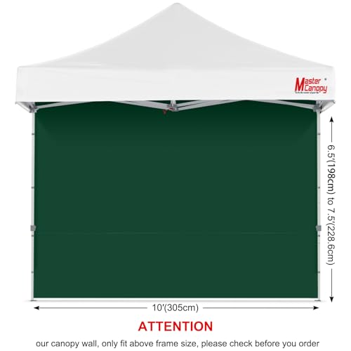 Image of MASTERCANOPY 10x10 Pop Up Canopy Sidewall Only 1-Pack Forest Green
