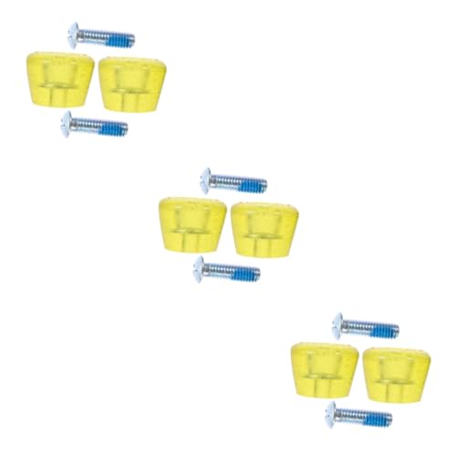 BESPORTBLE 3pairs Figure Skating Toe Stops Roller Skate Toe Pads Hard Ice Skates Guards Replaceable Plugs Portable Brakes Non-Slip Easy to Install Quiet Braking Performance