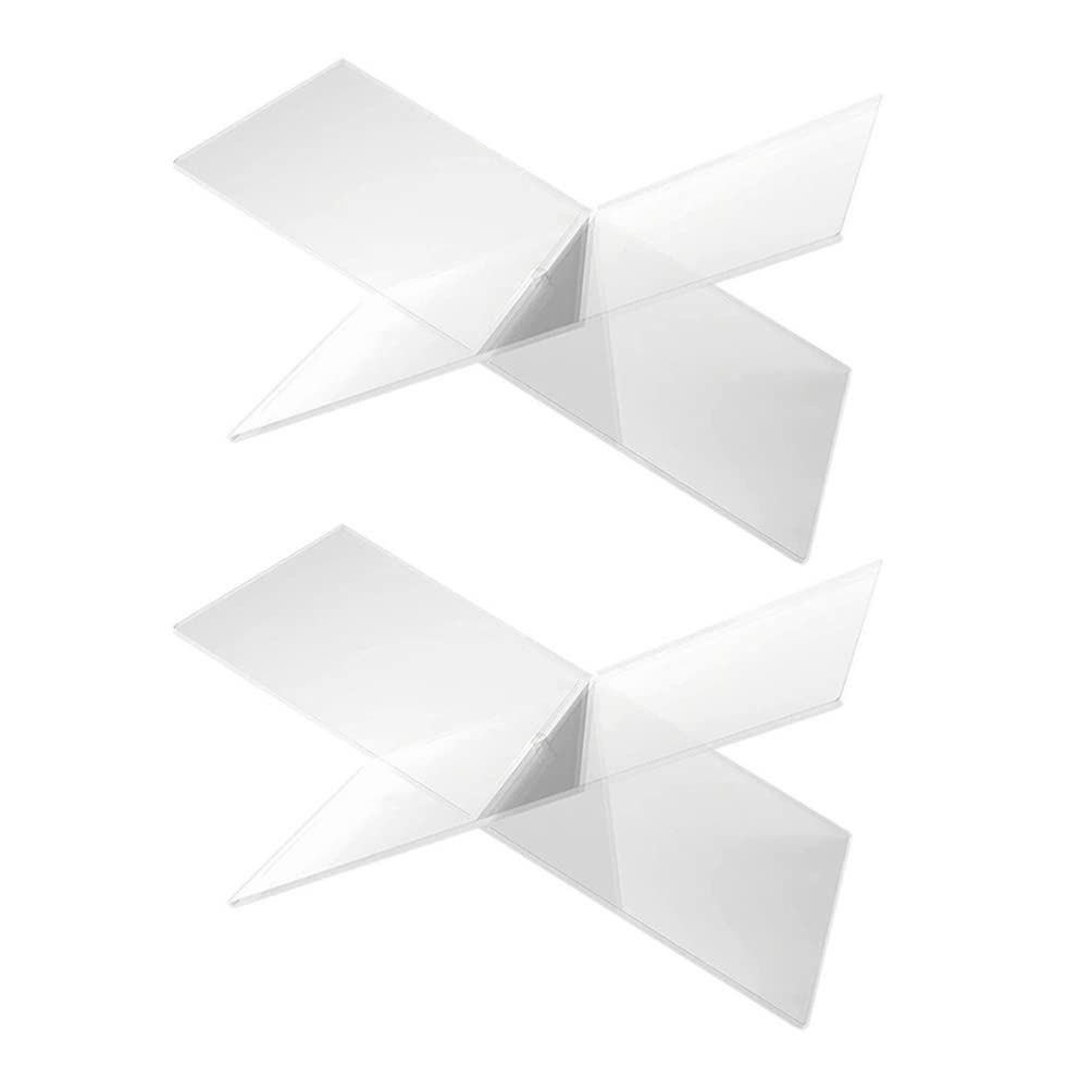 Alipis 2pezzi Leggio per Libreria in Acrilico Porta Libri da Scrivania Supporto per Libri per Studenti Espositore di Trasparente Organizzatore di Libreria
