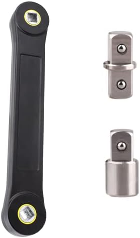 𝑵𝒆𝒘 Universal Extension Wrench, 3/8" Pro Wrench Extender Adaptor Extension Bar Handle for Socket Ratchet Wrench Impact Driver, for Hard-to-Reach Areas in Home and Car Repair (Black)… (1)