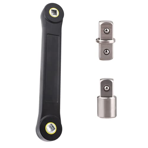𝑵𝒆𝒘 Universal Extension Wrench, 3/8" Pro Wrench Extender Adaptor Extension Bar Handle For Socket Ratchet Wrench Impact Driver, For Hard-To-Reach Areas In Home And Car Repair (Black)… (1) #TOP23
