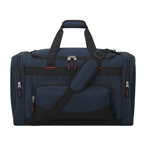 Sport Holdall Duffle Bag 55L Gym Duffle Bag with Shoulder Strap Overnight Weekender Bag for Men and Women (Navy Blue, 55L)