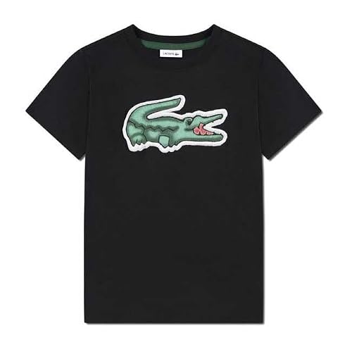 Lacoste Boys Black Logo T-Shirt In Xl (12 Years) By Childsplay Clothing