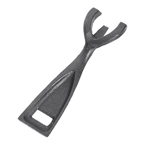 HAKIDZEL Pinzas para Barbacoa de Hierro Fundido para Cocina al Aire Libre, Clip Práctico Ergonómico Orificio para Colgar, Utensilio Versátil para Asar y Teppanyaki, Herramienta Resistente