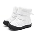 BMCiTYBM Toddler Baby Snow Winter Boots Boys Girls Shoes Double Strap Non Slip First Walking Infant 2 2.5 3 3.5 Years White Size 9 Toddler
