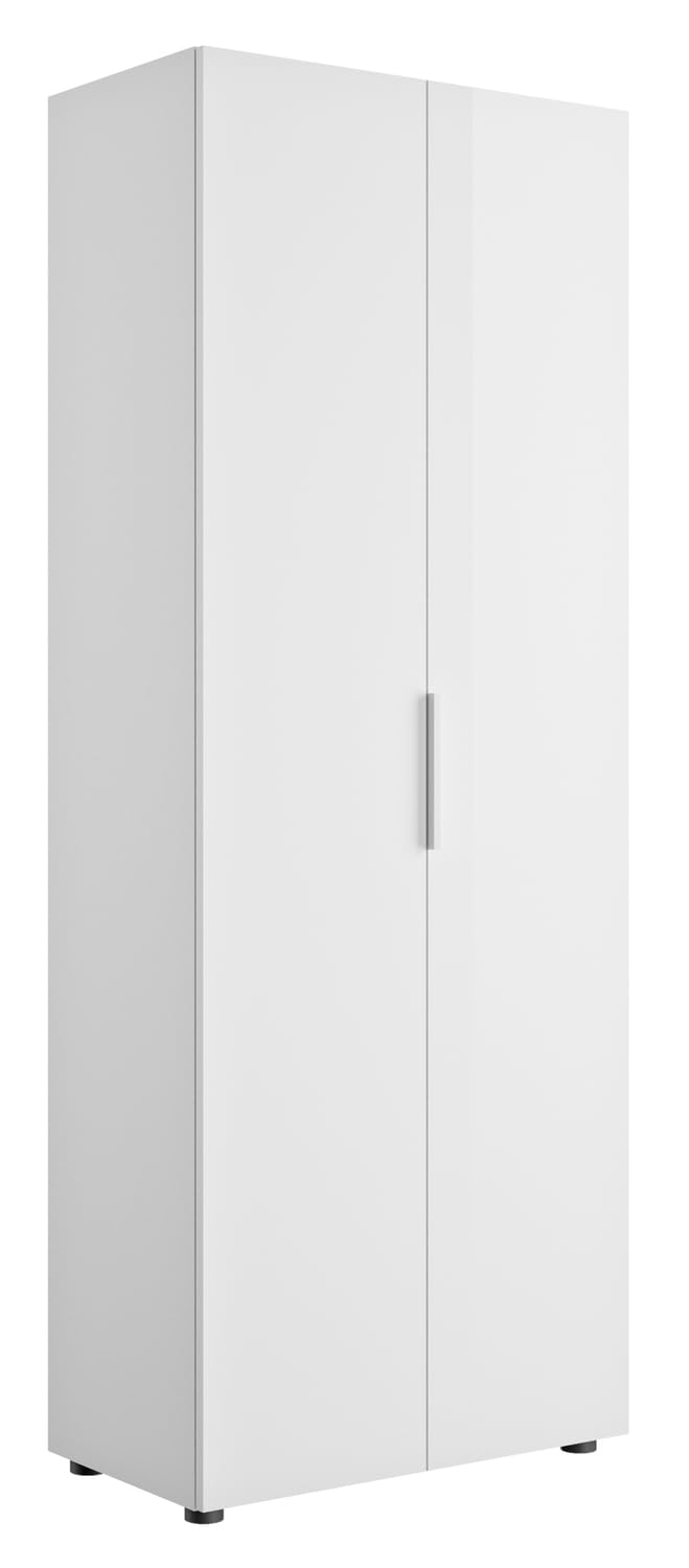 Composad Armadio ESPRESSO 2 Ante Salva Spazio 69,4x181x36 cm Bianco Made in Italy