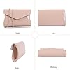 CORIOS Sac de Soiree pour Femme Pochette en Cuir PU Sacs à Main D'épaule de Mariée Élégant Rabat Enveloppe Embrayage Sacs Fourre-Tout de Chaîne Rétro Sac à Bandoulière pour Fête Cocktail Kaki #5