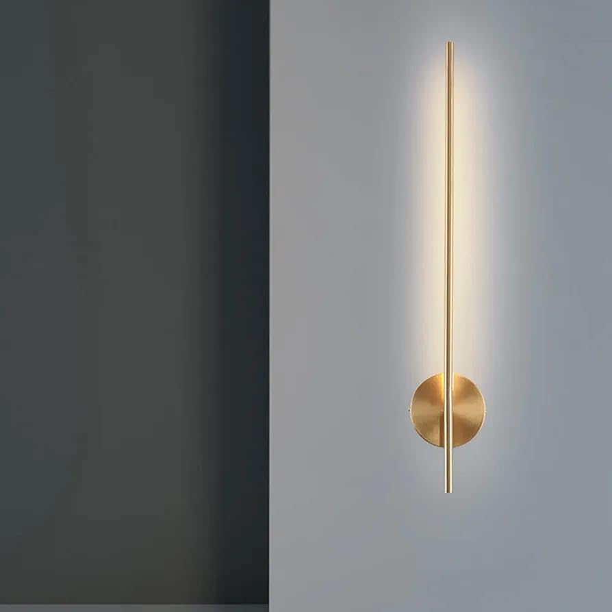 Image of Glowave Modern 600mm LED Long Tube Wall Light - Tricolour | Warm White, White, Natural White | (Golden)