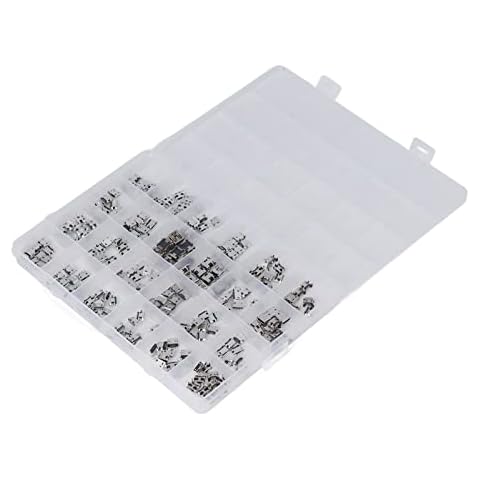 240Pcs 24Models Micro USB Jack Connector Female Port Socket Silver Stainless Steel USB Repair Parts for Keyboard Mice Cover
