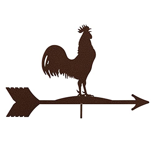 EZ Vane Steel Rooster Weathervane with Wind Cups — Garden Mount