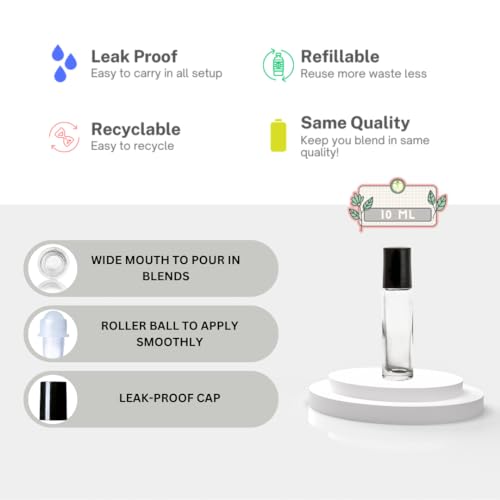 10ml Roll-On Bottles: Your Compact Companion for Stylish Convenience and Portable Luxury (Roll-on, 144, Count)2