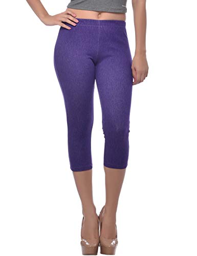 Image of Frenchtrendz Women's Cotton Modal Spandex Stretchable Slim Fit Jegging Capris