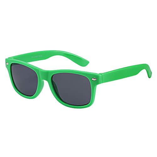 Kids Sunglasses Girls Boys Children Classic Style Shades UV 400 Protection (Green)