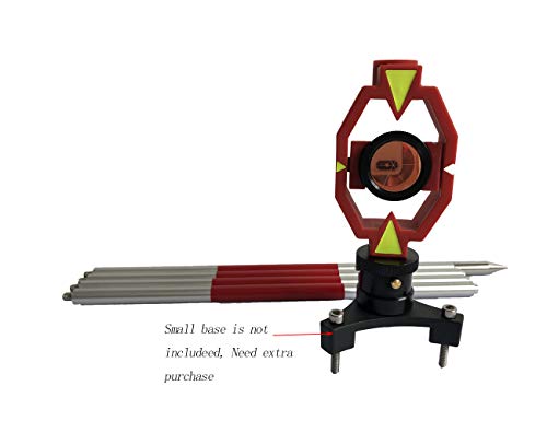 Mini Prism With 4 Poles Tools for Instuements, Survey Mini Prism for Total Station Surveying Prism Constant 17.5 mm Offset Tools for Instuements