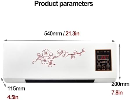 Hltzyzbl Cold And Hot Air Air Conditioner 2 In 1 Wall Mounted Mobile Air Electric Fan Air Conditioner For Bedroom Mini Split AC/Heating System, Portable, Ductless, With Remote, For Home Office