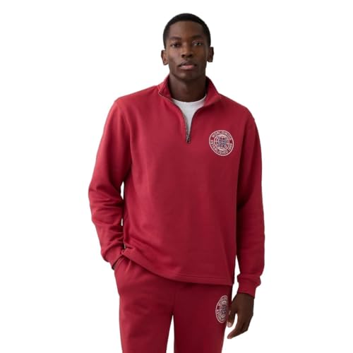 Image of Gap Men Printed Standard Fit Collared Neck Full Sleeve Sweatshirt