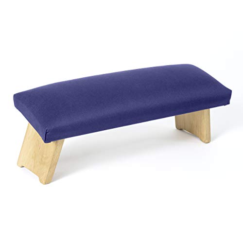 Lotuscrafts Meditationsbank Klappbar Dharma mit Gepolsterter Sitzfläche - Made in Europe - Yoga Hocker aus Holz - Kniesitz Meditationsbank für eine Tiefe...