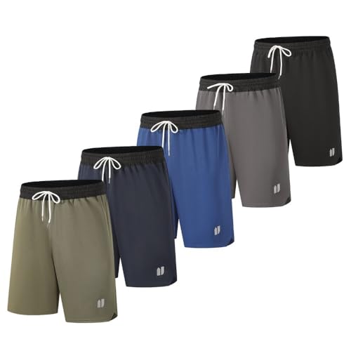 Short de sport homme basketball et fitness le lot de 5 avec poches pratiques