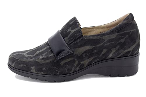 PieSanto - 225958 Mocassin Cuir Noir pour: Femme | Chaussure de ville souple