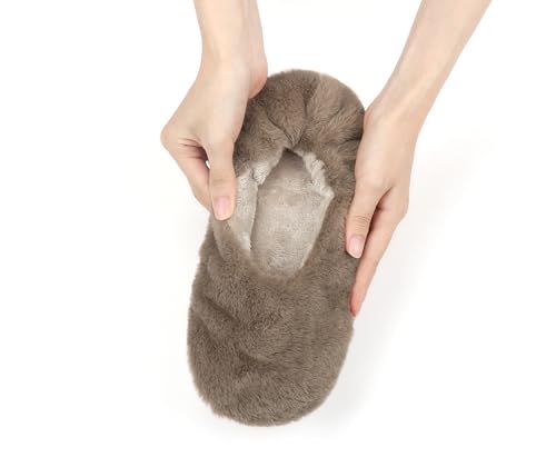 Image of Keyela Women's Ballerina Slippers,Non-Slip Bedroom Slippers Socks | Soft fuzzy slipper socks for ladies Indoor home slippers Cozy sock slippers Ballet Slippers