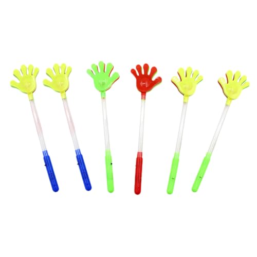 TOYANDONA 6piezas Palos Luminosos De Mano Plástico para Fiesta Aplaudidores Noise Makers con Luz Accesorios Cotillón para Carnaval Cumpleaños y Eventos Deportivos Color Aleatorio