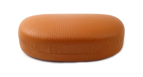 Image of Calabria HC-7 Hard Shell Eye Glasses Case PU Leather Felt Extra Large Sunglass Holder Snap Closure Men Women Neutral Durable