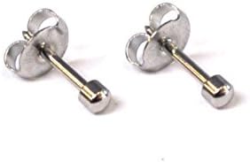 Official Caflon Product - Silver Small Studs Earrings Stainless Steel (Stainless Steel, Mini Ball)