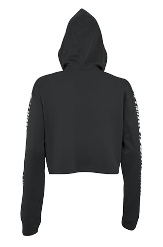 Zubaz NFL Women's Zebra Team Logo Crop Top Hoodie, Las Vegas Raiders, Medium - Image 2