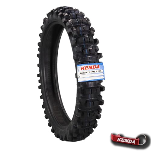 Kenda Trakmaster K760 100/90-19 Rear Tire for Motorcycles Dirt Bikes and City Bikes - Durable Off-Road & Street Performance with Keychain 100x90x19