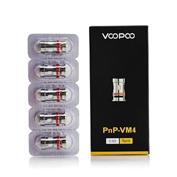 PNP Coils VM4 0.6 ohm (5 pcs) for Voopoo Vinci Mod Pod, Vinci X Kit and Vinci R Kit - Nicotine Free