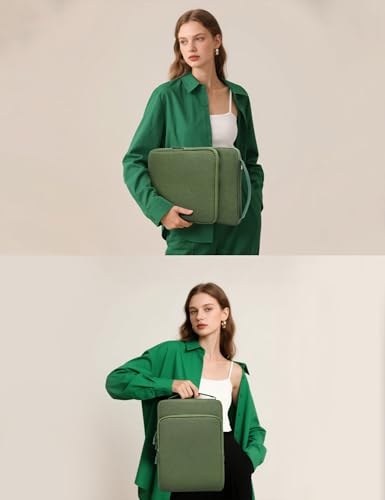Laptoptas 13 inch waterafstotend schokbestendig voor MacBook Air/Pro, iPad Pro/Air, Surface, XPS, groen - Afbeelding 3