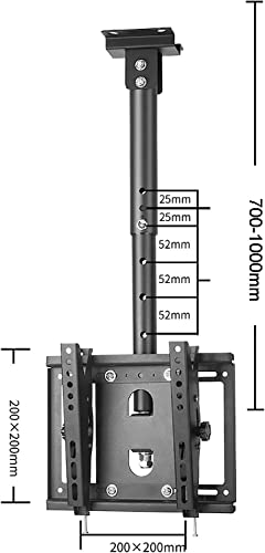 Support TV plafond mouvement complet incliné pour petit écran