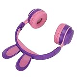 Taidda Cuffie per Bambini, Cuffie per Bambini di Coniglio 5.0 Pieghevoli su per Stereo per per i Tablet Apprendimento Online (PURPLE)
