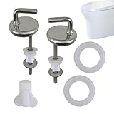 Toilet Seat Hinges, Fixing Kit, Lid Sturdy Design Easy Installation Secure Mount Public Use Hotel Compatible, Toilet Seat Set for Bathroom, 4.61inches