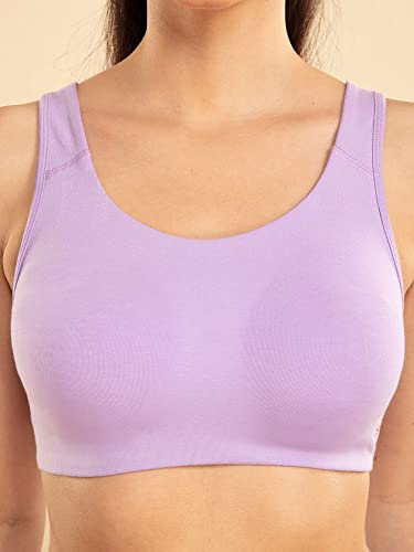 Image of NYKD NYB113 Cotton Non Padded Non Wired Full Coverage Slip On Everyday Bra Wide Straps Gentle Side Lift