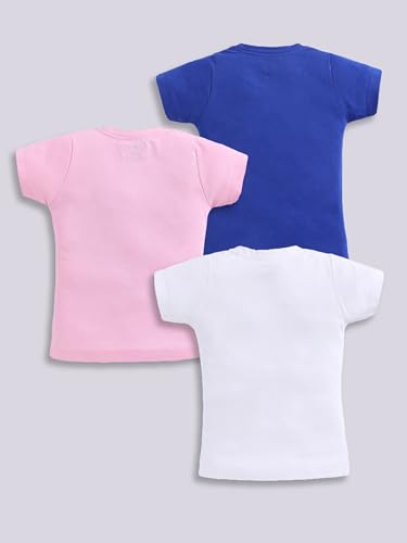 Image of Amazon Brand - Jam & Honey Girls Cotton Graphic Printed Half Sleeves T-Shirt | Regular Fit | Soft & Breathable | Age 2-8 Years (Available in Pack of 5 & Pack of 3)