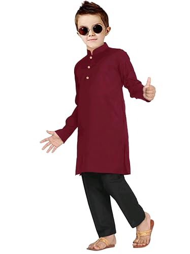 Image of Trustous Elegant Ethnic Wear Boys's Cotton Kurta Pyjama Sets