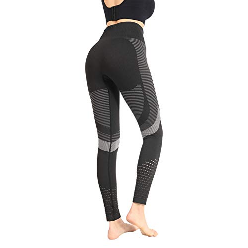 Lanunlly Leggins 3D Anticelulitico Leggings de Celulitis Compresión 3D Anticelulitis Adelgazante Cintura Alta sin Costuras Pantalones Deportivos Mujer para Running Yoga y Fitness
