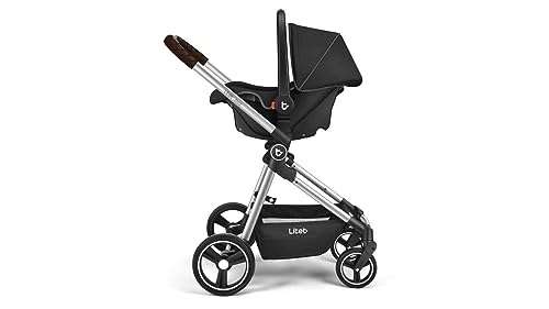 Carrinho de Passeio 2 em 1 Assento Moisés 0-15 Kg Litet Jazz Preto - BB466