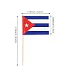 JAVD CYPS 100 Pcs Cuba Flag Cuban Toothpick Flags, Small Mini Stick Cupcake Toppers Cuban Flags,Country Picks Party Decoration Celebration Cocktail Food Bar Cake Flags #1