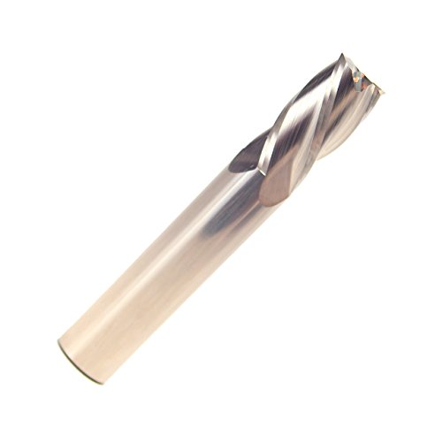 Image of Drill America CBD 3 /8 inch Carbide End Mill 4 Flute 1 inch Flute Length 2-1 /2 inch Overall Length TICN Left Hand Spiral