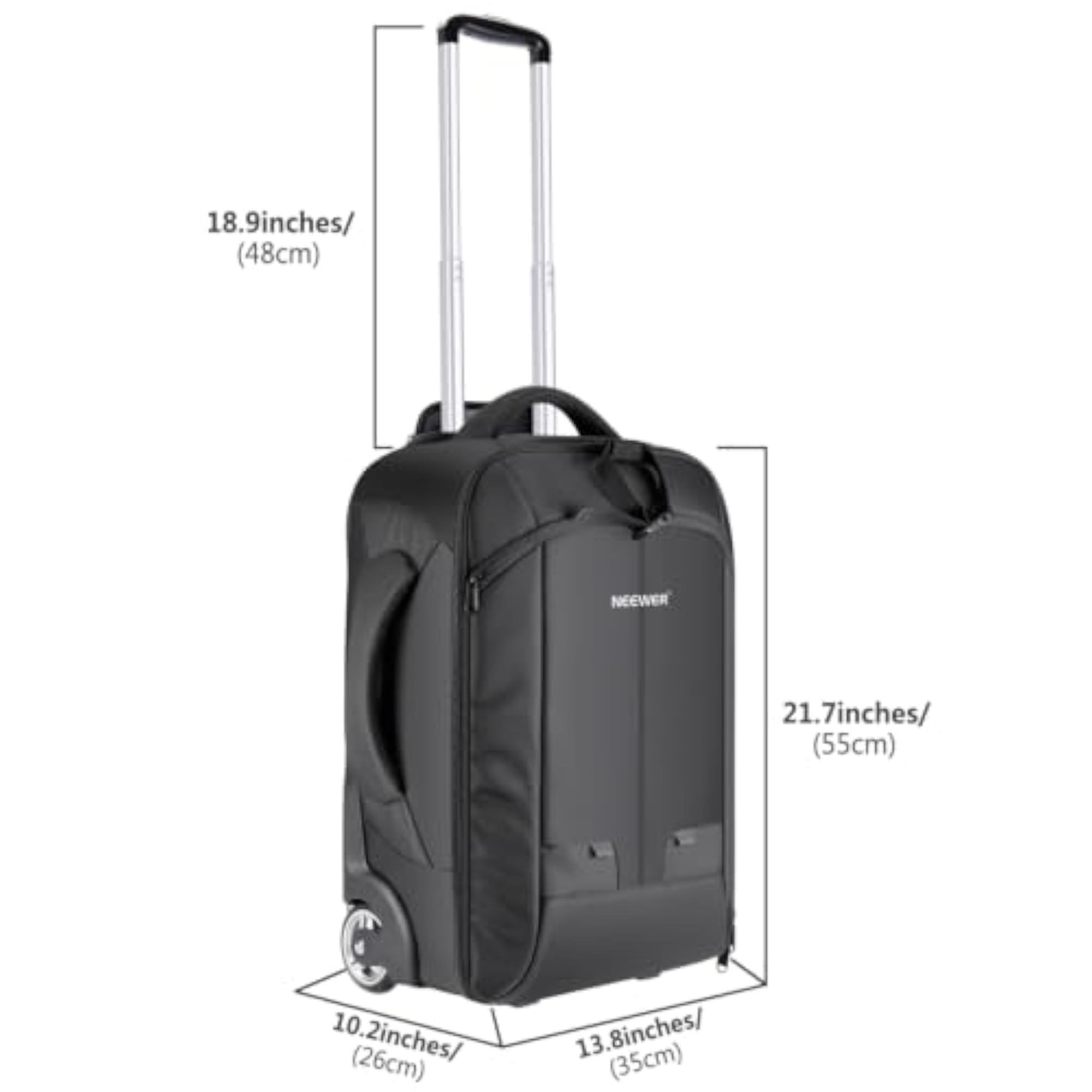 2-in-1 Convertible Wheeled Camera Backpack