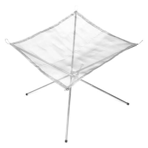 Sarpoer Fogata plegable portátil, para exteriores, soporte de metal, tamaño grande