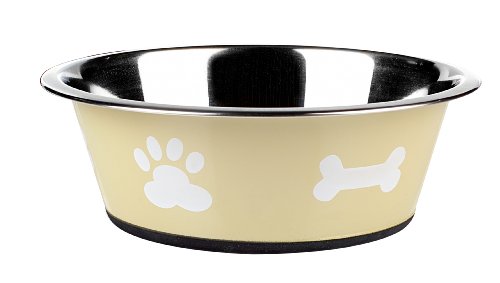 Classic Pet Products Gamelle classique Motif pattes, 900 ml,Naturel Cover