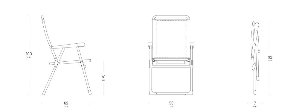 Fotel kempingowy Alu Victoria Ocean Ii Lafuma Mobilier